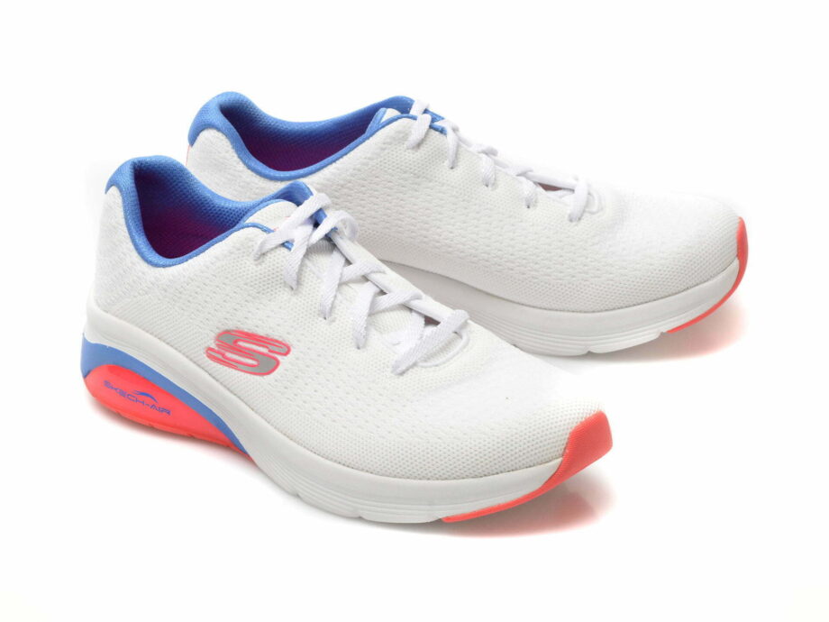 Comandă Încălțăminte Damă, la Reducere  Pantofi sport SKECHERS albi, SKECH-AIR EXTREME, din material textil Branduri de top ✓