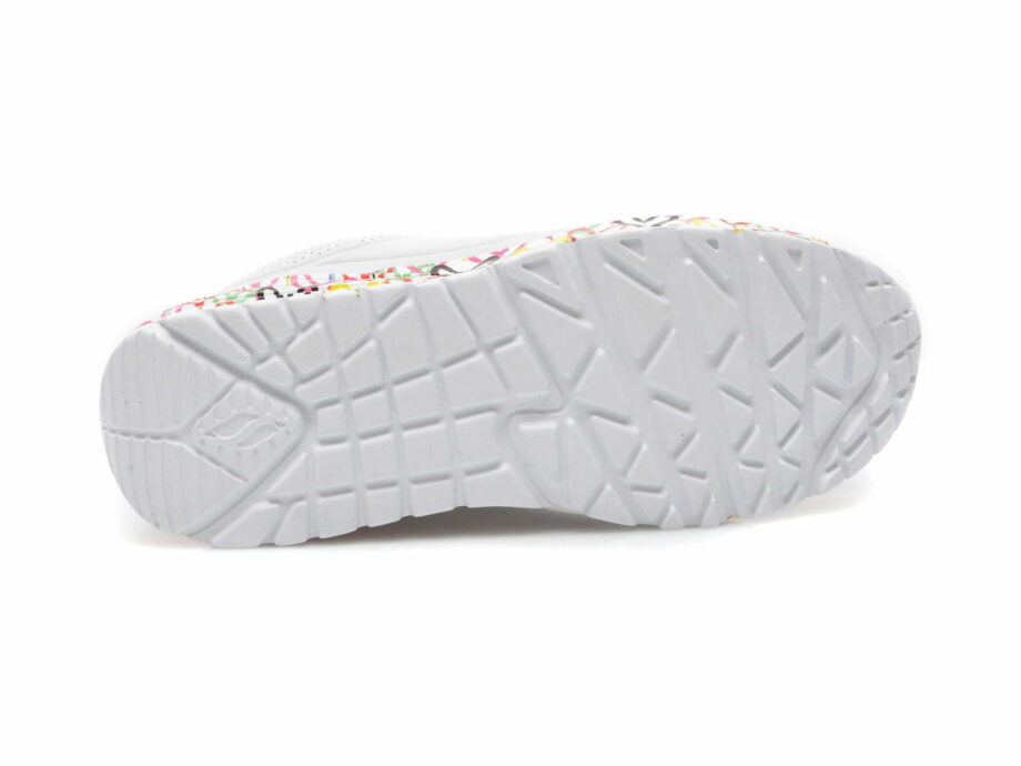 Comandă Încălțăminte Damă, la Reducere  Pantofi sport SKECHERS albi, UNO LITE, din piele ecologica Branduri de top ✓