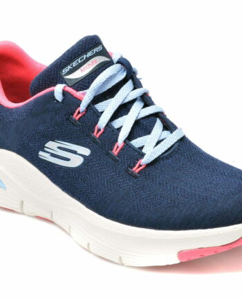 Comandă Încălțăminte Damă, la Reducere  Pantofi sport SKECHERS bleumarin, ARCH FIT, din material textil Branduri de top ✓