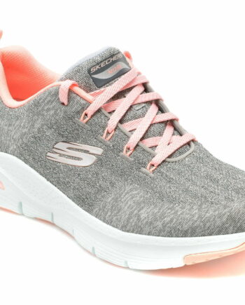 Comandă Încălțăminte Damă, la Reducere  Pantofi sport SKECHERS gri, ARCH FIT, din material textil Branduri de top ✓