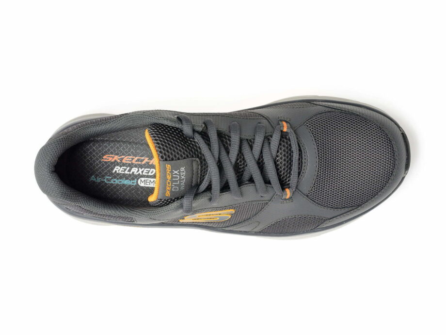 Comandă Încălțăminte Damă, la Reducere  Pantofi sport SKECHERS gri, D LUX WALKER, din material textil si piele naturala Branduri de top ✓