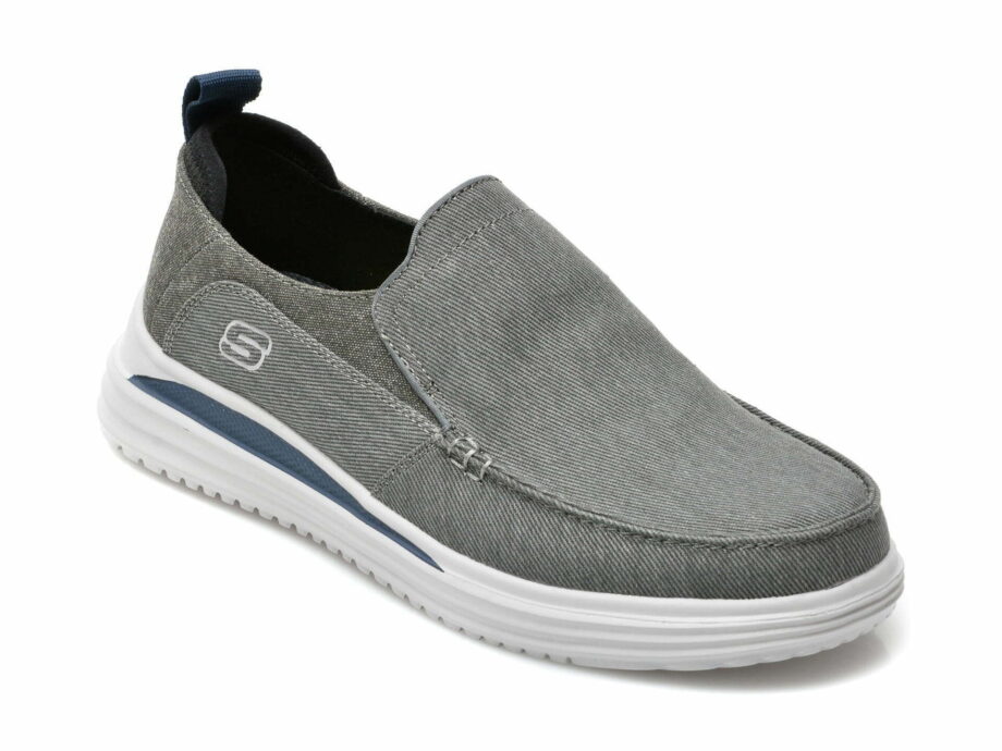 Comandă Încălțăminte Damă, la Reducere  Pantofi sport SKECHERS gri, PROVEN, din material textil Branduri de top ✓
