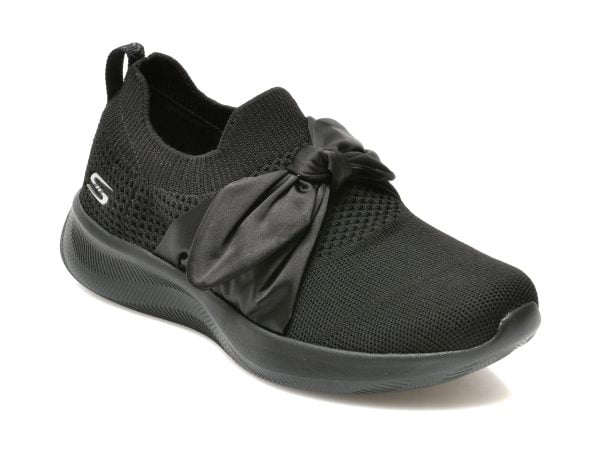 Comandă Încălțăminte Damă, la Reducere  Pantofi sport SKECHERS negri, BOBS SQUAD 2, din material textil Branduri de top ✓