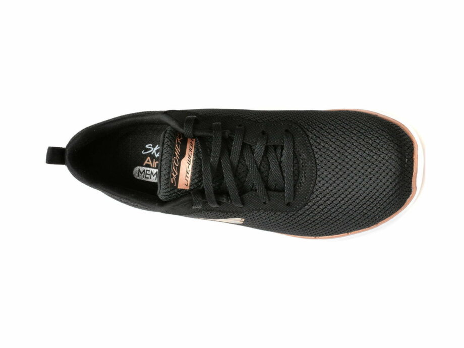 Comandă Încălțăminte Damă, la Reducere  Pantofi sport SKECHERS negri, FLEX APPEAL, din material textil Branduri de top ✓
