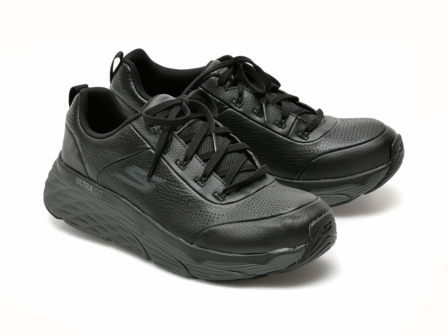 Comandă Încălțăminte Damă, la Reducere  Pantofi sport SKECHERS negri, MAX CUSHIONING ELITE, din piele naturala Branduri de top ✓