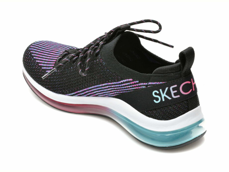 Comandă Încălțăminte Damă, la Reducere  Pantofi sport SKECHERS negri, SKECH-AIR ELEMENT, din material textil Branduri de top ✓