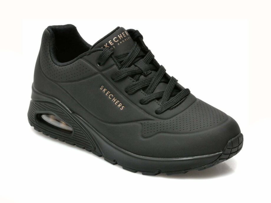 Comandă Încălțăminte Damă, la Reducere  Pantofi sport SKECHERS negri, UNO, din piele ecologica Branduri de top ✓