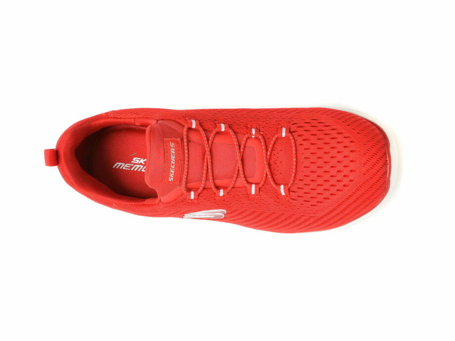 Comandă Încălțăminte Damă, la Reducere  Pantofi sport SKECHERS rosii, SUMMITS, din material textil Branduri de top ✓