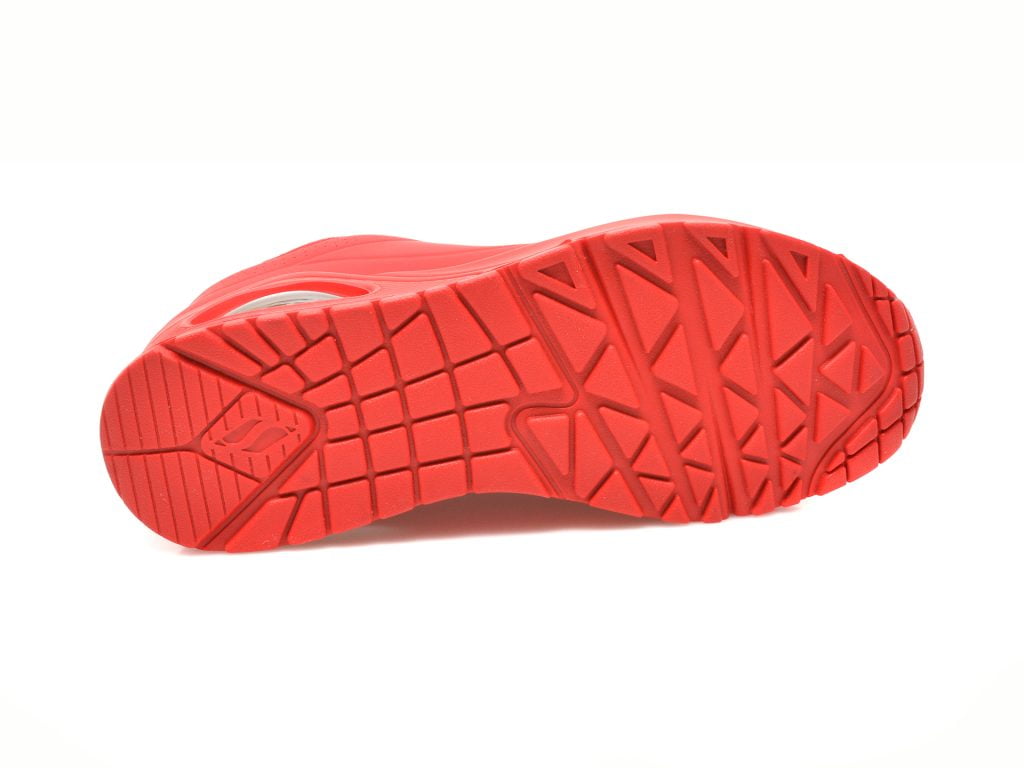 Comandă Încălțăminte Damă, la Reducere  Pantofi sport SKECHERS rosii, UNO, din piele ecologica Branduri de top ✓
