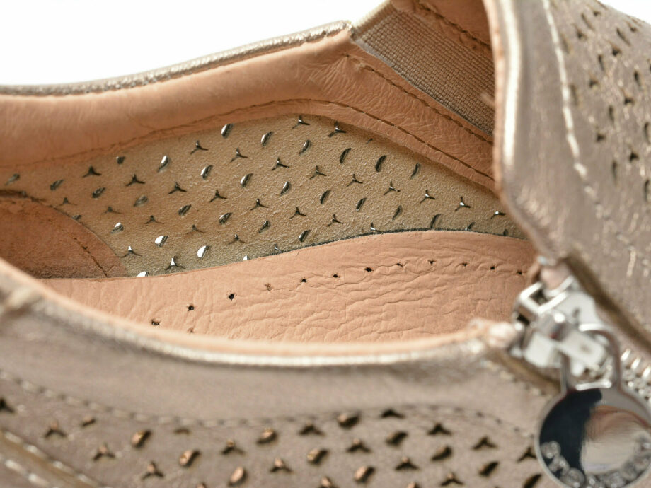 Comandă Încălțăminte Damă, la Reducere  Pantofi STONEFLY aurii, CREAM25, din piele naturala Branduri de top ✓