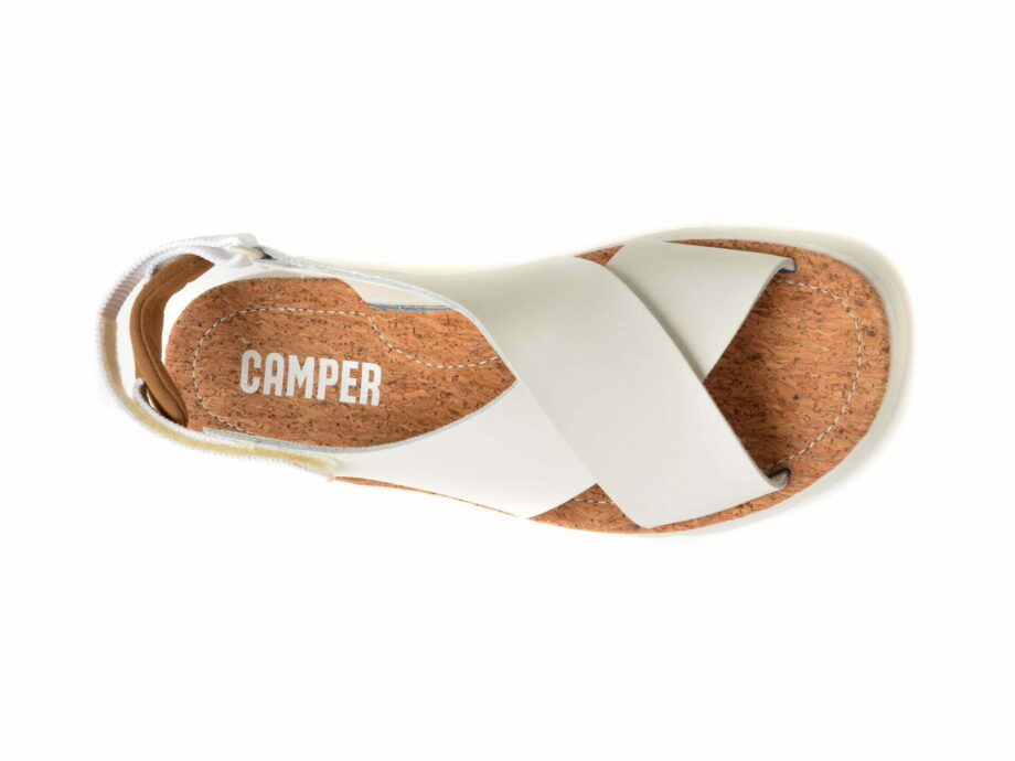 Comandă Încălțăminte Damă, la Reducere  Sandale CAMPER albe, K200157, din piele naturala Branduri de top ✓