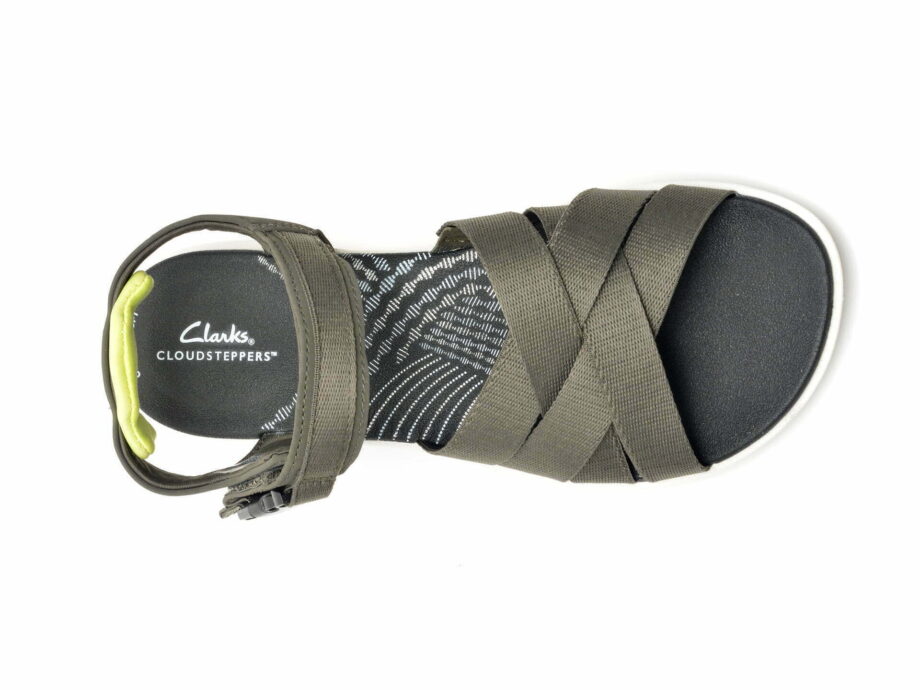Comandă Încălțăminte Damă, la Reducere  Sandale CLARKS kaki, MIRATID, din material textil Branduri de top ✓