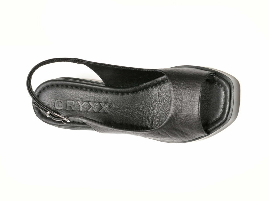 Comandă Încălțăminte Damă, la Reducere  Sandale GRYXX negre, 130101, din piele naturala Branduri de top ✓