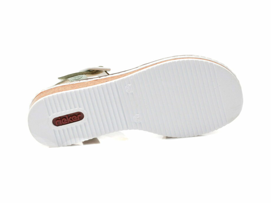 Comandă Încălțăminte Damă, la Reducere  Sandale RIEKER albe, V3660, din piele ecologica Branduri de top ✓