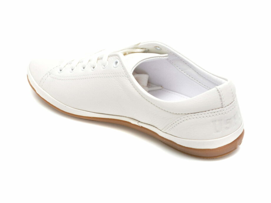 Comandă Încălțăminte Damă, la Reducere  Pantofi sport US POLO ASSN albi, JOJO, din piele naturala Branduri de top ✓