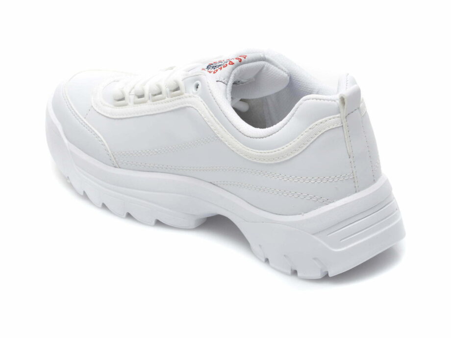 Comandă Încălțăminte Damă, la Reducere  Pantofi sport US POLO ASSN albi, MEIKO, din piele ecologica Branduri de top ✓