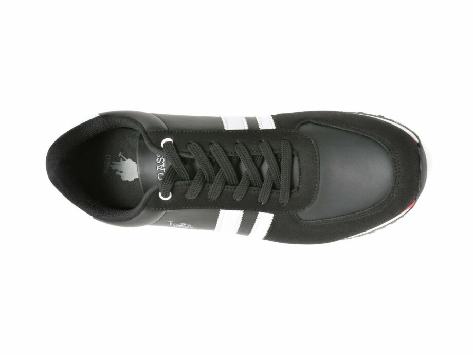 Comandă Încălțăminte Damă, la Reducere  Pantofi sport US POLO ASSN negri, PLUS WT, din piele ecologica Branduri de top ✓