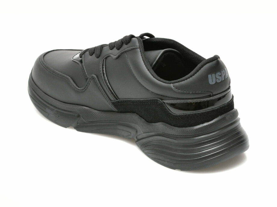 Comandă Încălțăminte Damă, la Reducere  Pantofi sport US POLO ASSN negri, SHERBET, din piele ecologica Branduri de top ✓