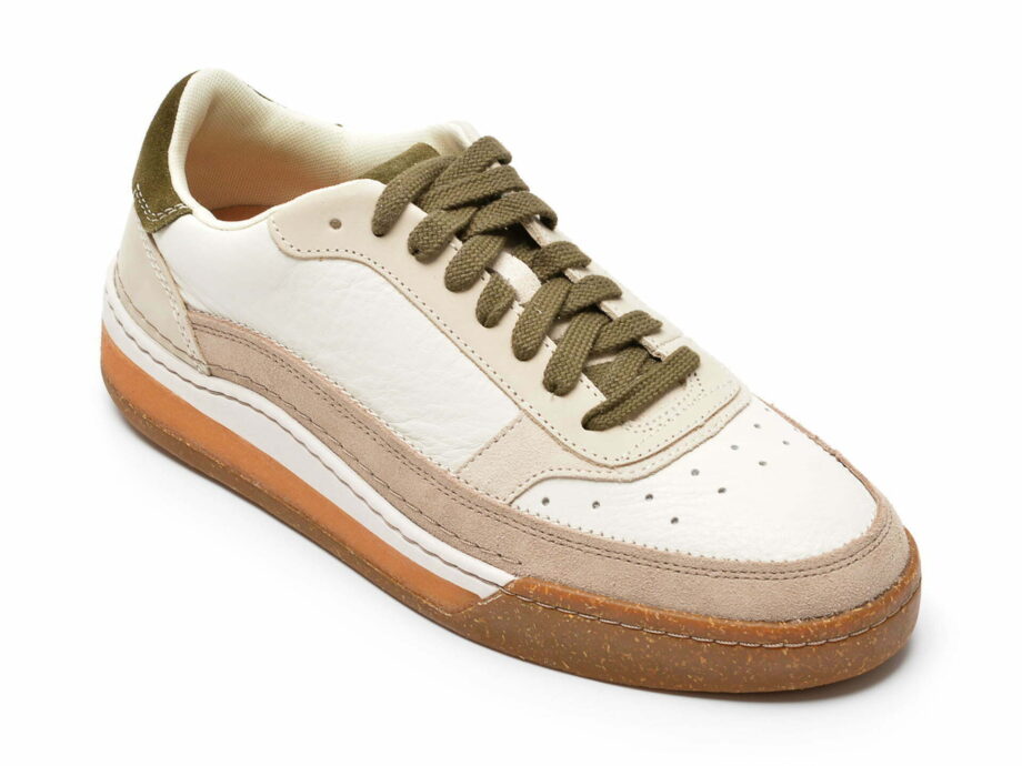 Comandă Încălțăminte Damă, la Reducere  Pantofi CLARKS albi, CRACOLA, din piele naturala Branduri de top ✓