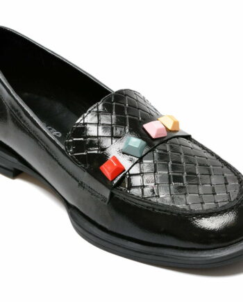 Comandă Încălțăminte Damă, la Reducere  Pantofi IMAGE negri, 157976, din piele naturala lacuita Branduri de top ✓