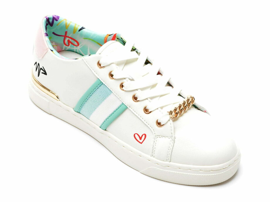 Comandă Încălțăminte Damă, la Reducere  Pantofi sport ALDO albi, KWENAA110, din piele ecologica Branduri de top ✓