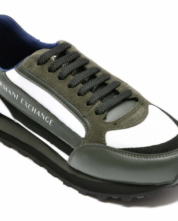 Comandă Încălțăminte Damă, la Reducere  Pantofi sport ARMANI EXCHANGE negri, XUX101, din material textil si piele ecologica Branduri de top ✓