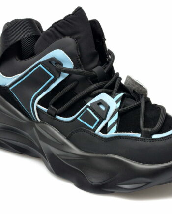 Comandă Încălțăminte Damă, la Reducere  Pantofi sport EPICA negri, 5051, din material textil si piele naturala Branduri de top ✓