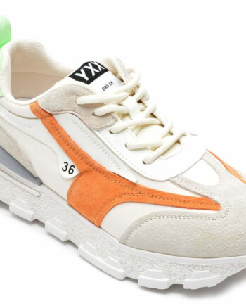 Comandă Încălțăminte Damă, la Reducere  Pantofi sport GRYXX albi, 2206, din material textil si piele naturala Branduri de top ✓