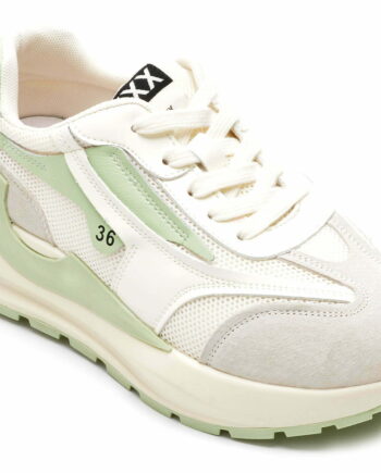 Comandă Încălțăminte Damă, la Reducere  Pantofi sport GRYXX albi, 2209, din material textil si piele naturala Branduri de top ✓