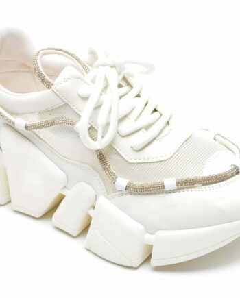 Comandă Încălțăminte Damă, la Reducere  Pantofi sport GRYXX albi, P1410, din material textil si piele naturala Branduri de top ✓