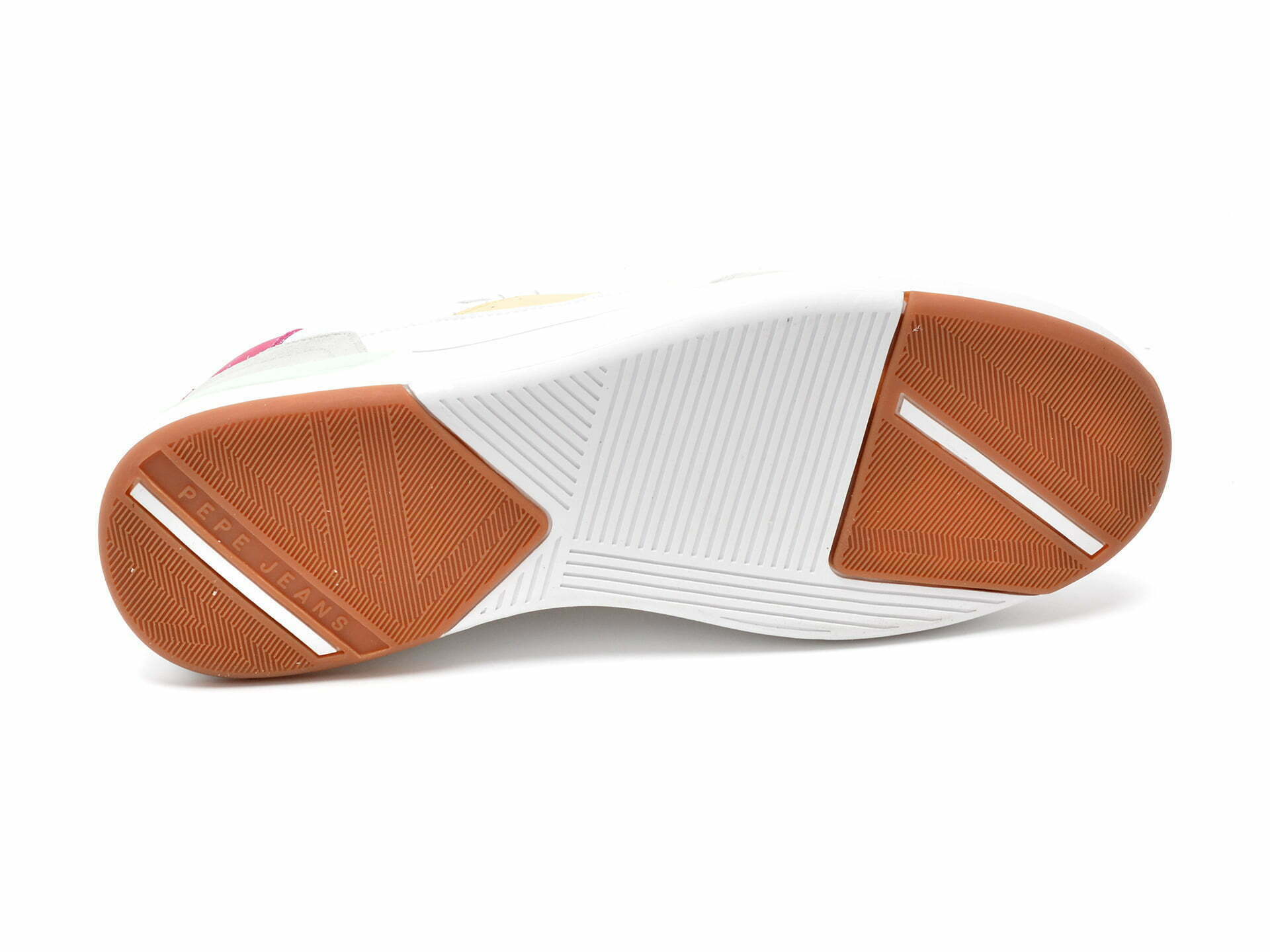 Comandă Încălțăminte Damă, la Reducere  Pantofi sport PEPE JEANS albi, LS31350, din piele naturala Branduri de top ✓