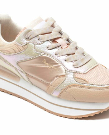 Comandă Încălțăminte Damă, la Reducere  Pantofi sport PEPE JEANS aurii, LS31334, din material textil si piele ecologica Branduri de top ✓