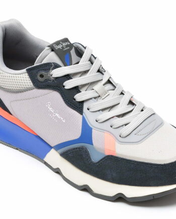 Comandă Încălțăminte Damă, la Reducere  Pantofi sport PEPE JEANS gri, MS30831, din material textil si piele intoarsa Branduri de top ✓
