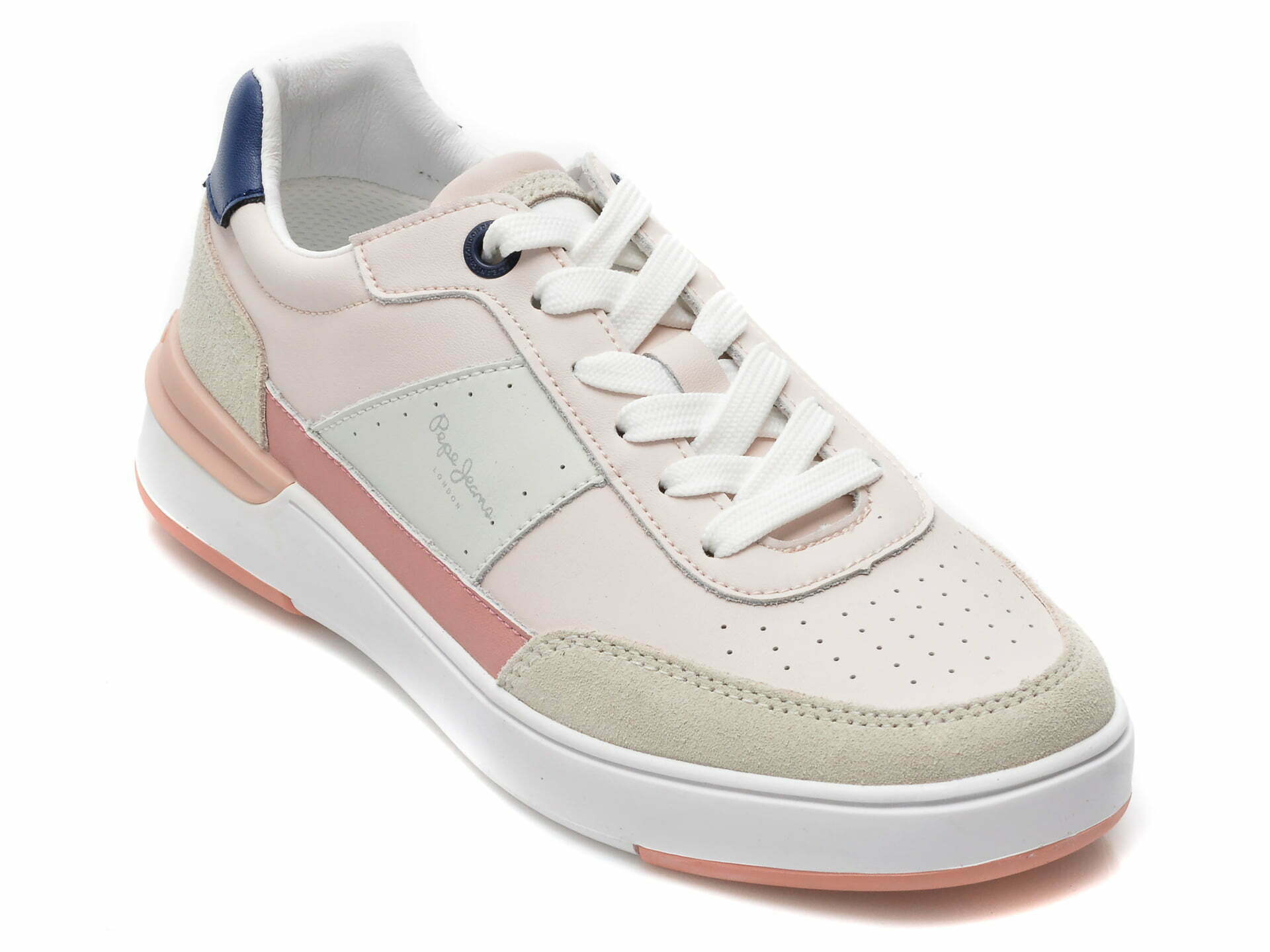 Comandă Încălțăminte Damă, la Reducere  Pantofi sport PEPE JEANS roz, LS31350, din piele naturala Branduri de top ✓
