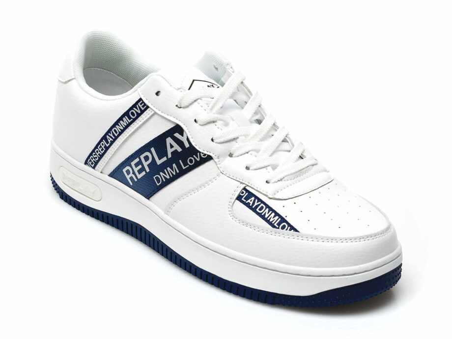 Comandă Încălțăminte Damă, la Reducere  Pantofi sport REPLAY albi, MZ3G20S, din piele ecologica Branduri de top ✓