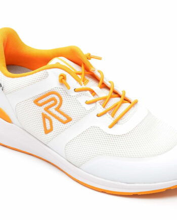 Comandă Încălțăminte Damă, la Reducere  Pantofi sport RIEKER albi, 40102, din material textil Branduri de top ✓