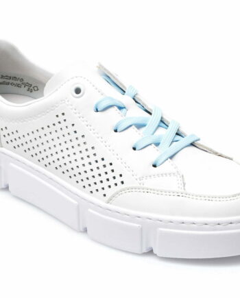 Comandă Încălțăminte Damă, la Reducere  Pantofi sport RIEKER albi, N5942, din piele naturala Branduri de top ✓