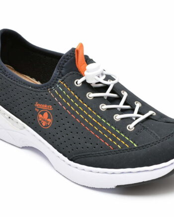 Comandă Încălțăminte Damă, la Reducere  Pantofi sport RIEKER bleumarin, M02G9, din piele ecologica Branduri de top ✓