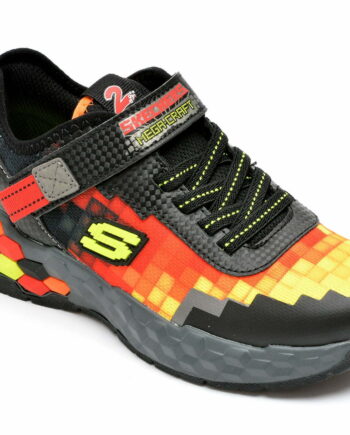 Comandă Încălțăminte Damă, la Reducere  Pantofi sport SKECHERS negri, MEGA-CRAFT 29, din material textil si piele ecologica Branduri de top ✓