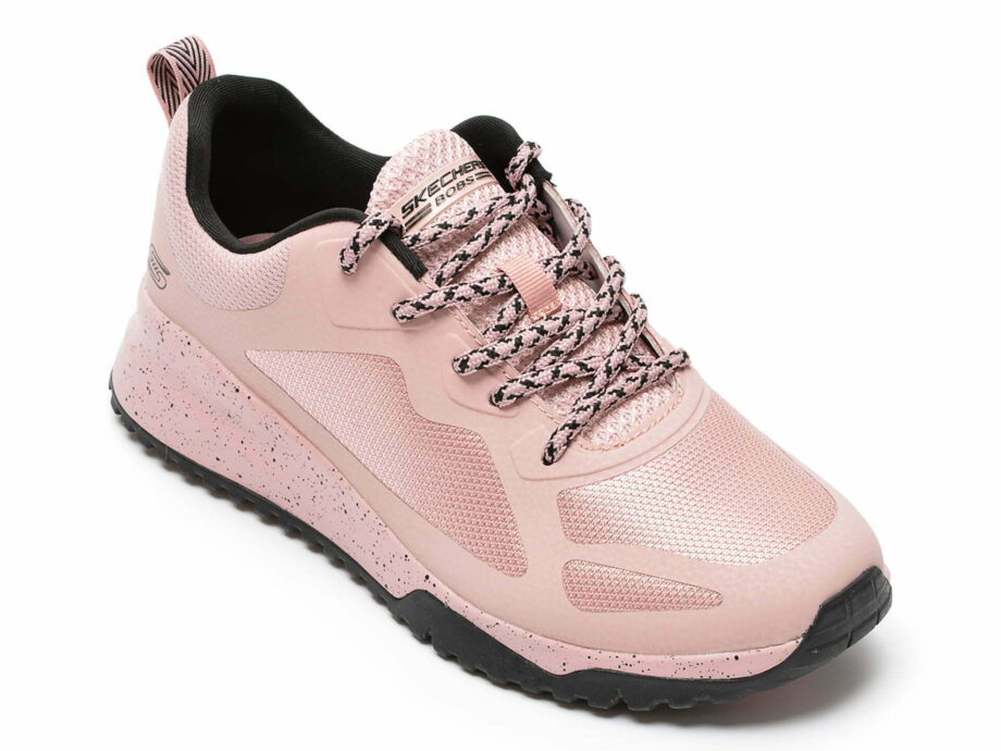 Comandă Încălțăminte Damă, la Reducere  Pantofi sport SKECHERS roz, BOBS SQUAD 3, din material textil Branduri de top ✓