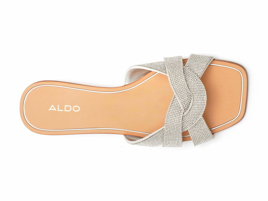 Comandă Încălțăminte Damă, la Reducere  Papuci ALDO argintii, COREDITH040, din piele ecologica Branduri de top ✓