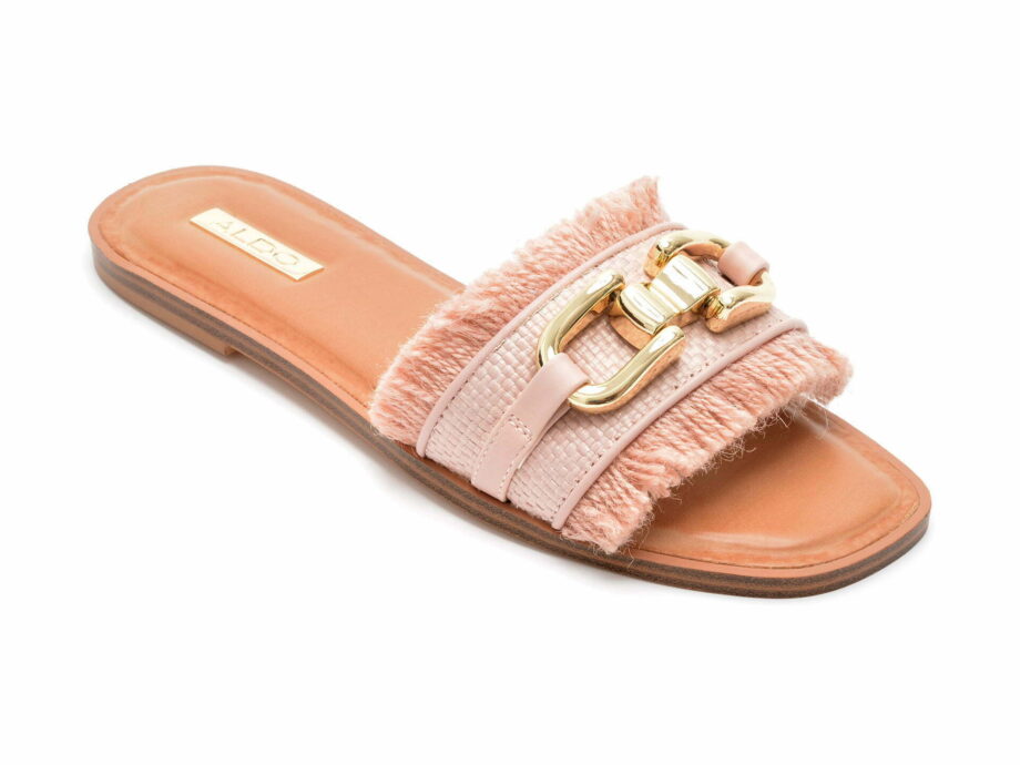 Comandă Încălțăminte Damă, la Reducere  Papuci ALDO roz, FRINGIE680, din piele ecologica si material textil Branduri de top ✓