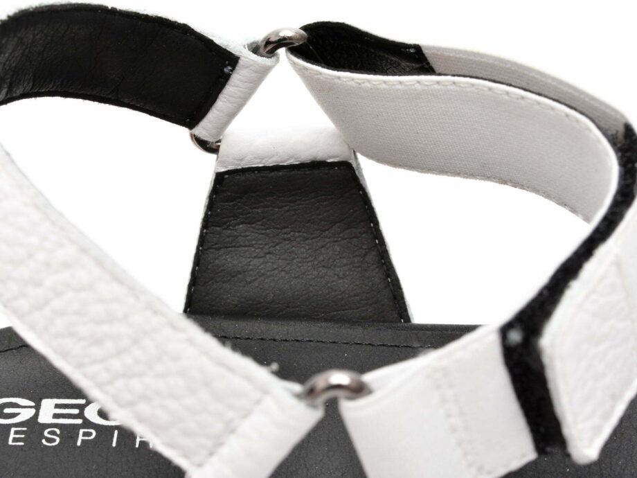 Comandă Încălțăminte Damă, la Reducere  Sandale GEOX albe, D25RSA, din piele naturala Branduri de top ✓