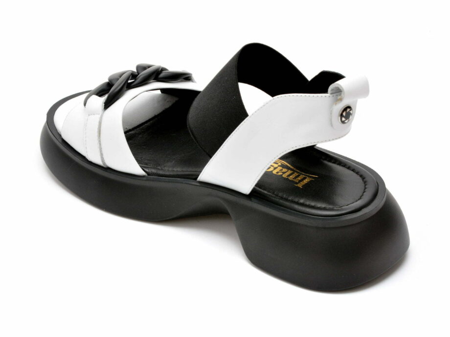 Comandă Încălțăminte Damă, la Reducere  Sandale IMAGE albe, 25546, din piele naturala Branduri de top ✓
