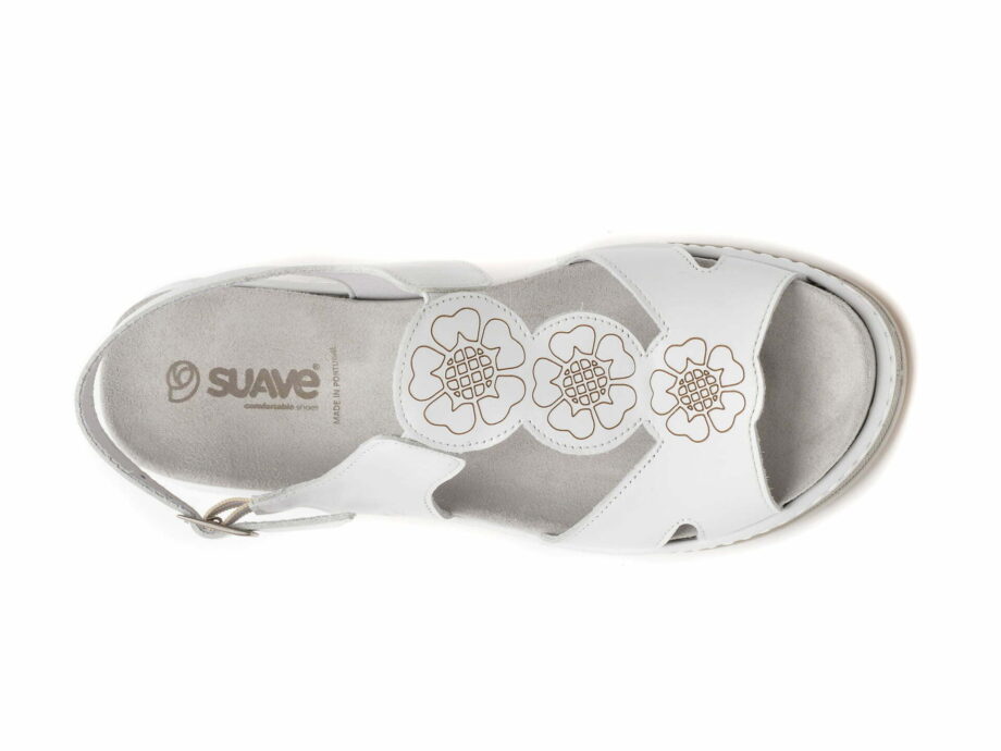 Comandă Încălțăminte Damă, la Reducere  Sandale SUAVE albe, 14501G, din piele naturala Branduri de top ✓