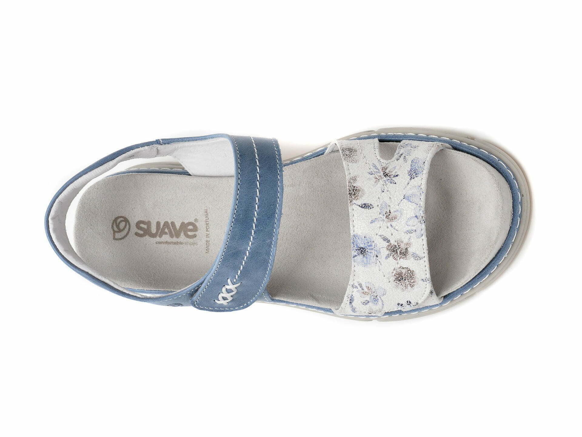 Comandă Încălțăminte Damă, la Reducere  Sandale SUAVE bleumarin, 12500, din piele intoarsa Branduri de top ✓