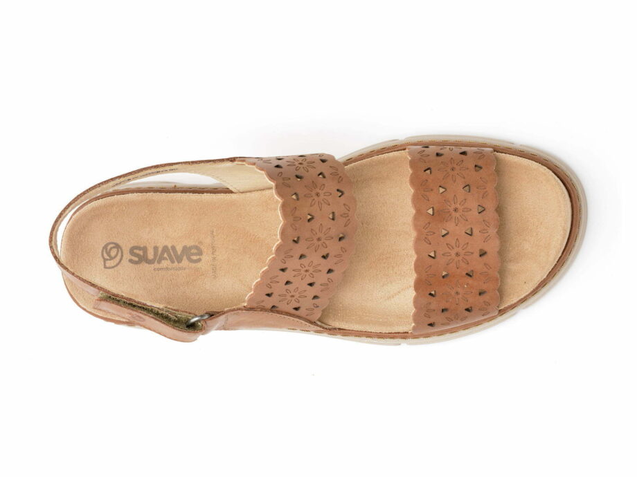 Comandă Încălțăminte Damă, la Reducere  Sandale SUAVE maro, 12514G, din piele naturala Branduri de top ✓