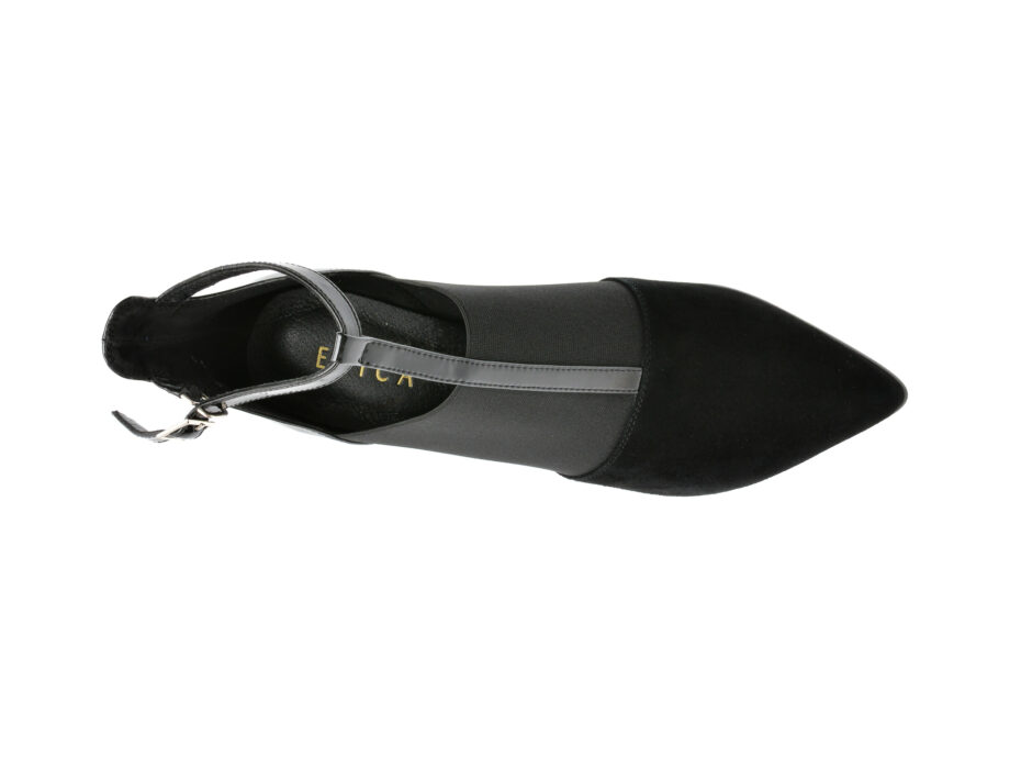 Comandă Încălțăminte Damă, la Reducere  Pantofi EPICA negre, 1865316, din material textil si piele intoarsa Branduri de top ✓