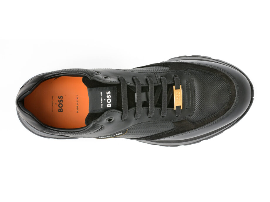 Comandă Încălțăminte Damă, la Reducere  Pantofi HUGO BOSS negri, 1066, din piele naturala Branduri de top ✓