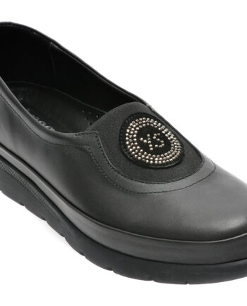 Comandă Încălțăminte Damă, la Reducere  Pantofi IMAGE negri, 984033, din piele naturala Branduri de top ✓